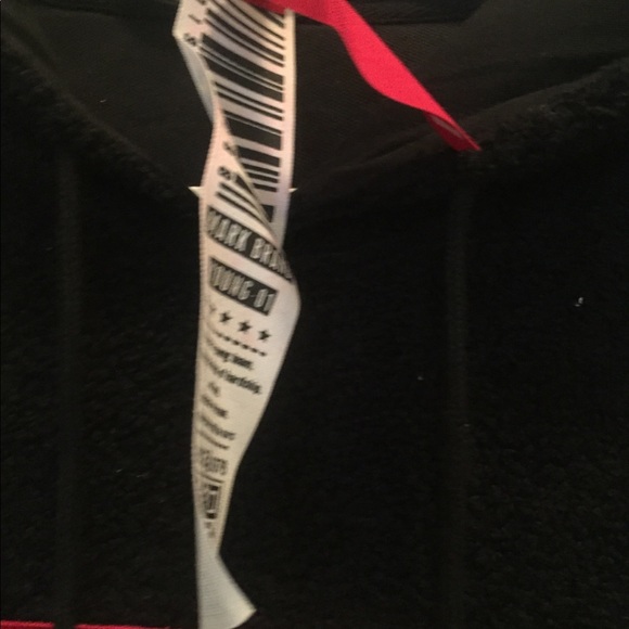 Black Sherpa Fleece Hoodie NWT Sz M - Picture 5 of 11